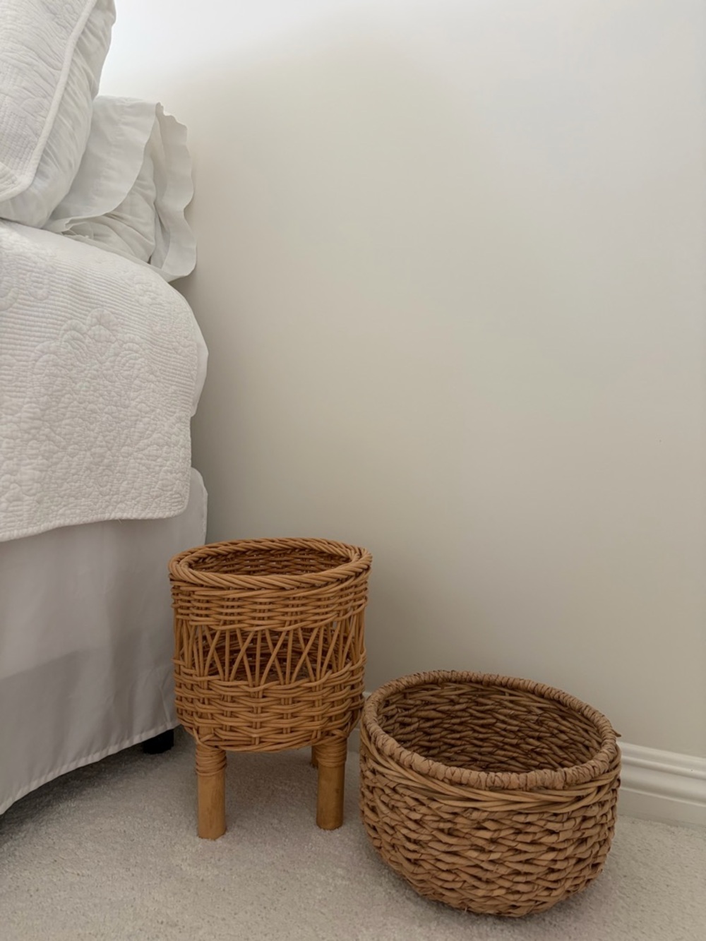 Woven Rattan Accent Basket Stand - Natural Light Brown - Picture 3 of 3